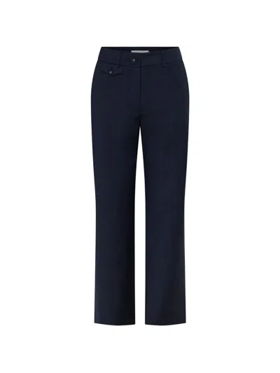 Anna Quan Juliette Check-pattern Trousers In Blue