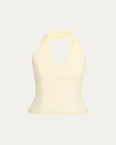 Anna Quan Kiki Halter Top In Yellow