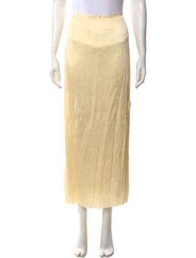 Pre-owned Anna Quan Long Skirt In Yellow