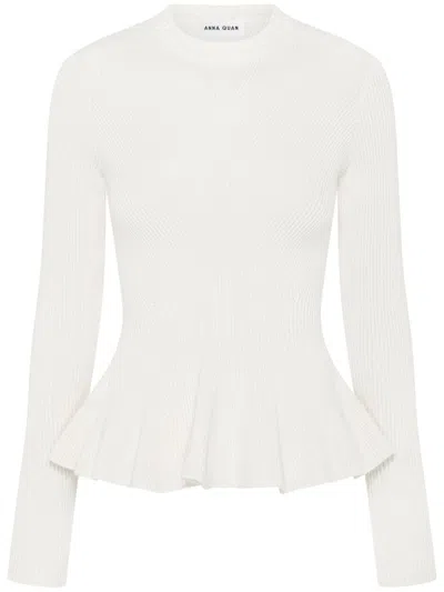 Anna Quan Long Sleeve Blouse In White