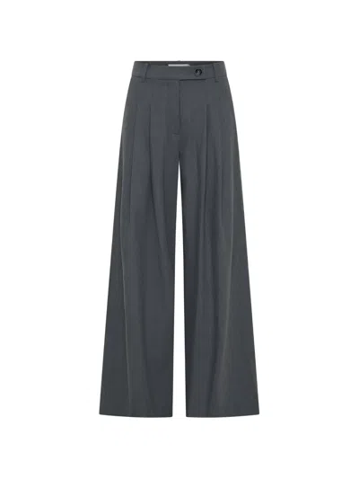 Anna Quan Luka Pleated Trousers In Gray