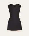 Anna Quan Mabel Stretch-wool Mini Dress In Black