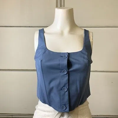 Pre-owned Anna Quan Mae Tank Top Women's Size 6 Dusty Blue