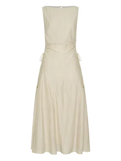Anna Quan Mai Sleeveless Midi Dress In Neutral