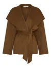 Anna Quan Marais Belted Jacket In Brown
