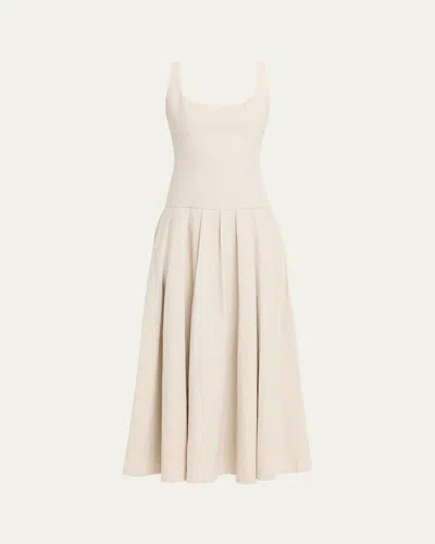 Anna Quan Marcelle Drop-waist Maxi Dress In Cloud
