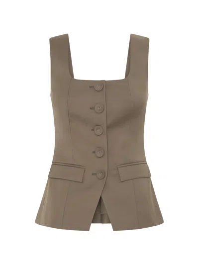 Anna Quan Marisol Button-up Top In Neutral