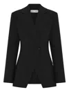 Anna Quan Merle Single-breasted Notched Jacket In Black
