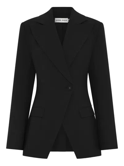 Anna Quan Merle Single-breasted Notched Jacket In Black