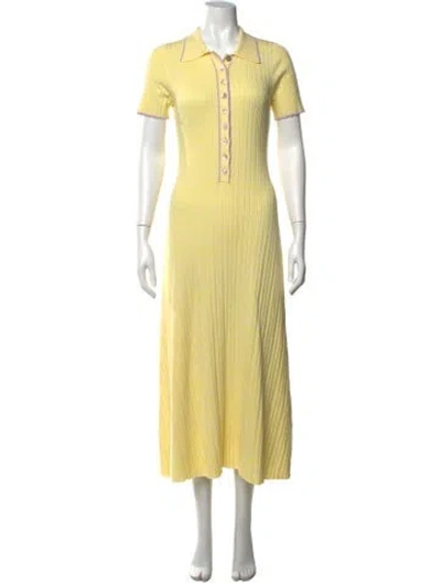 Pre-owned Anna Quan Midi Length Dress In White