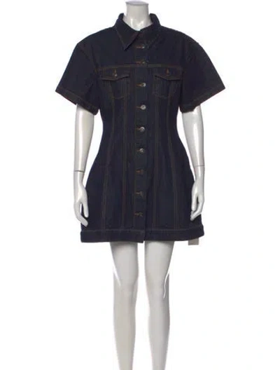 Pre-owned Anna Quan Mini Dress In Blue