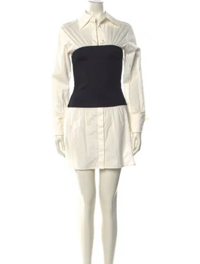 Pre-owned Anna Quan Mini Dress In Neutral