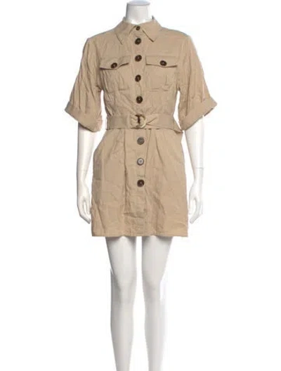 Pre-owned Anna Quan Mini Dress In Neutral