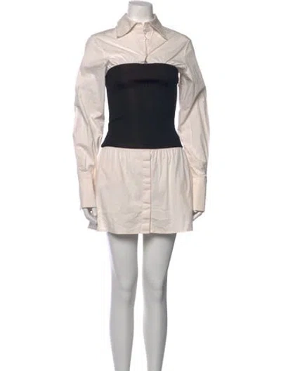 Pre-owned Anna Quan Mini Dress In Neutrals