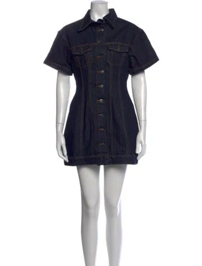 Pre-owned Anna Quan Mini Dress W/ Tags In Blue