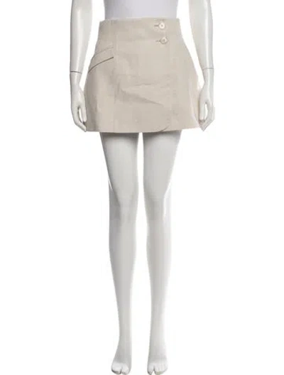Pre-owned Anna Quan Mini Skirt In Neutrals