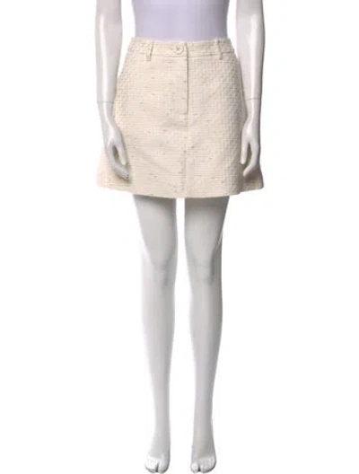 Pre-owned Anna Quan Mini Skirt W/ Tags In Neutral