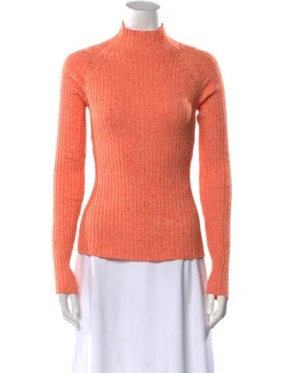 Pre-owned Anna Quan Mock Neck Sweater W/ Tags In Orange