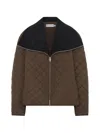 Anna Quan Morandi Quilted Jacket In Brown