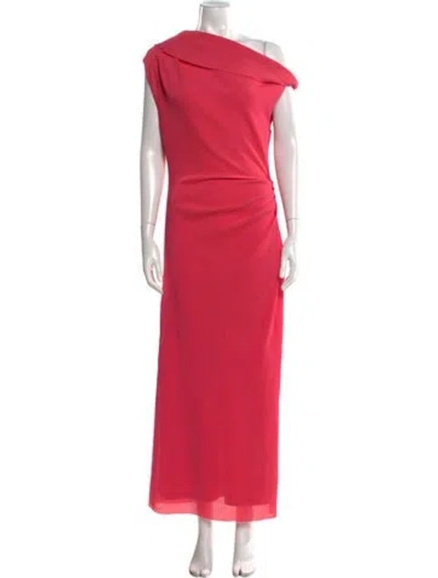 Pre-owned Anna Quan One-shoulder Long Dress In Pink