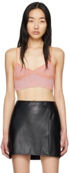 Anna Quan Ribbed Cropped Bralette Top In Sunrise