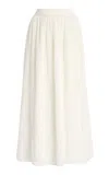 Anna Quan Oriana Cotton Midi Skirt In Ivory