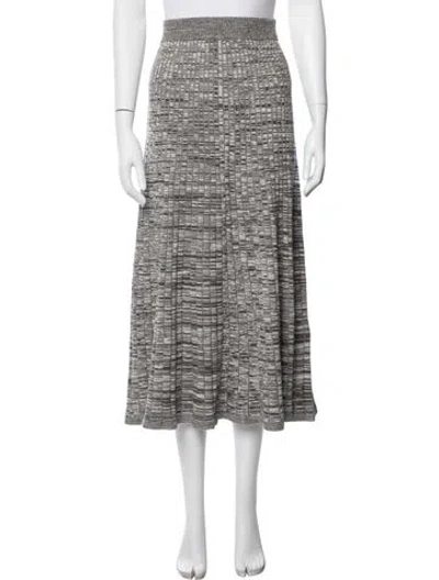 Pre-owned Anna Quan Patterned Midi Length Skirt In Gray