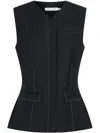 Anna Quan Phillipa Sleeveless Fitted Top In 黑色