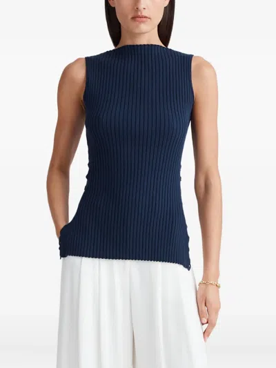 Anna Quan Rio Ribbed Top In Blue