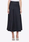 Anna Quan Sable Wool Midi Skirt In Black