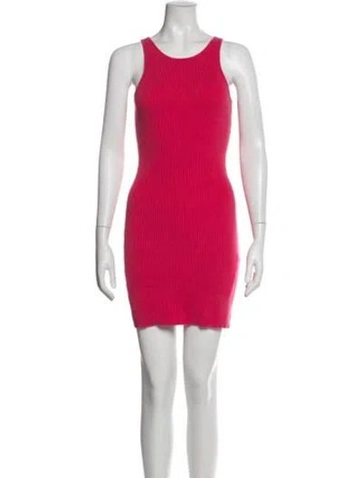 Pre-owned Anna Quan Scoop Neck Mini Dress In Pink