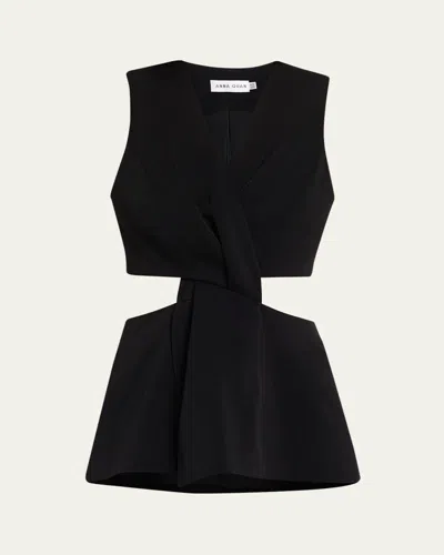 Anna Quan Sia Cut-out Vest In Black