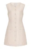 Anna Quan Sofia Cotton-blend Tweed Mini Dress In Light Pink