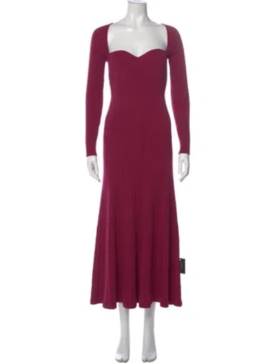 Pre-owned Anna Quan Square Neckline Long Dress W/ Tags In Red