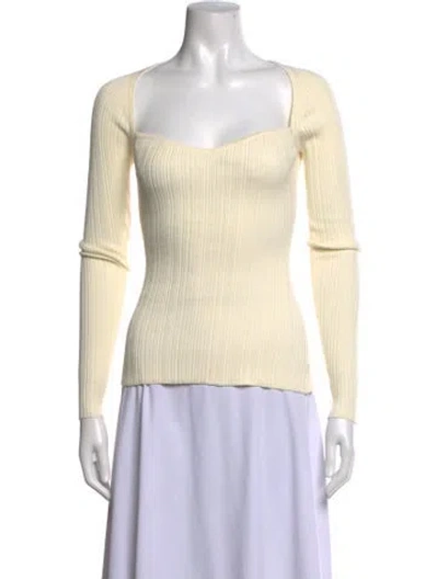 Pre-owned Anna Quan Square Neckline Sweater In Neutrals