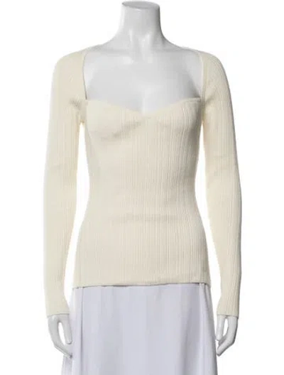 Pre-owned Anna Quan Square Neckline Sweater In Neutrals