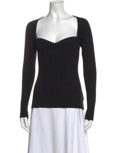 Pre-owned Anna Quan Square Neckline Sweater W/ Tags In Black