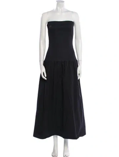 Pre-owned Anna Quan Strapless Long Dress In Black