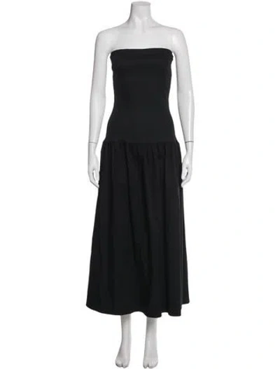 Pre-owned Anna Quan Strapless Long Dress In Black