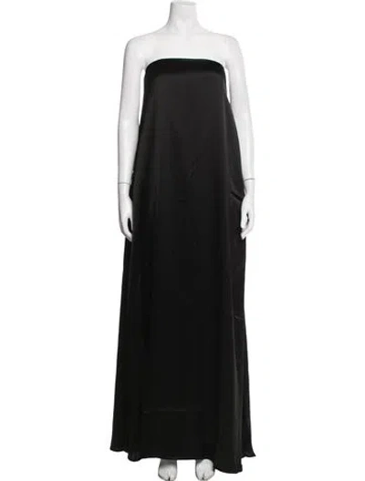 Pre-owned Anna Quan Strapless Long Dress In Black