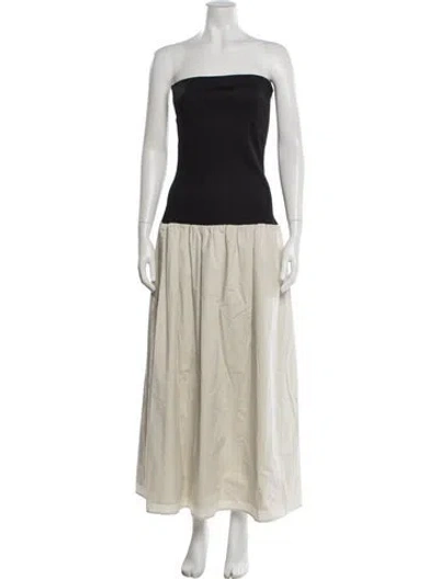 Pre-owned Anna Quan Strapless Long Dress In Neutral