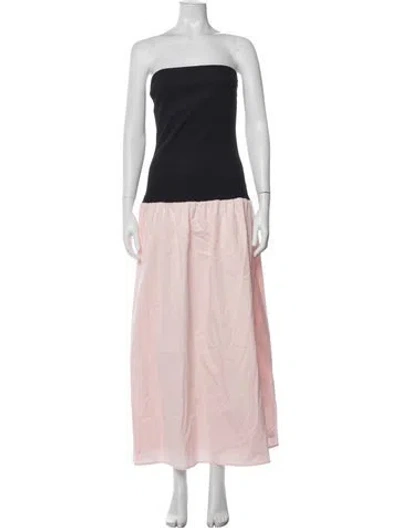 Pre-owned Anna Quan Strapless Long Dress In Pink