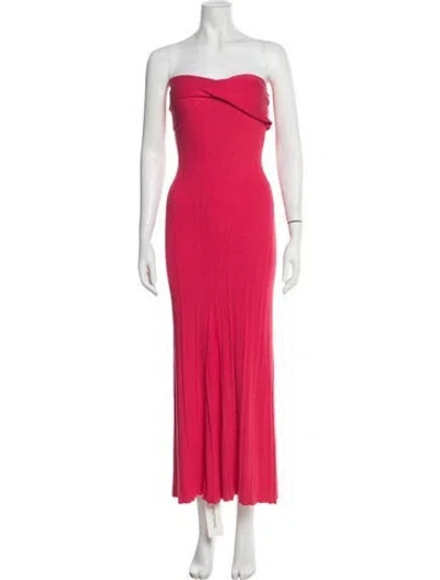 Pre-owned Anna Quan Strapless Long Dress In Pink
