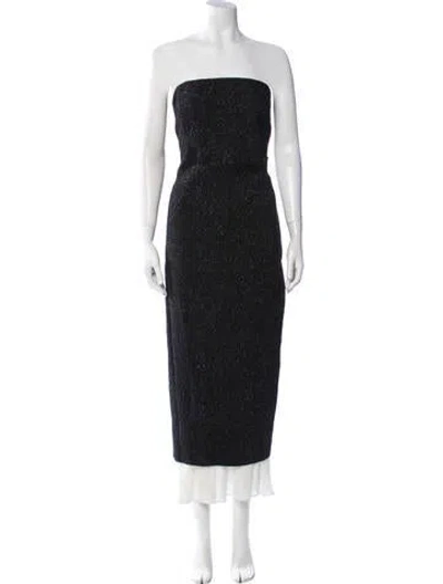 Pre-owned Anna Quan Strapless Long Dress W/ Tags In Black