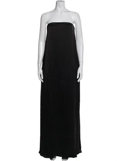 Pre-owned Anna Quan Strapless Long Dress W/ Tags In Black