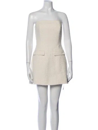 Pre-owned Anna Quan Strapless Mini Dress W/ Tags In Neutrals