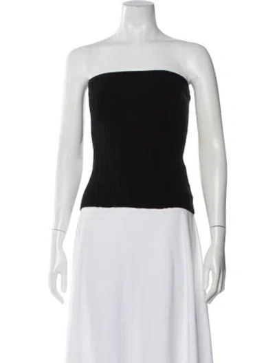 Pre-owned Anna Quan Strapless Top In Black