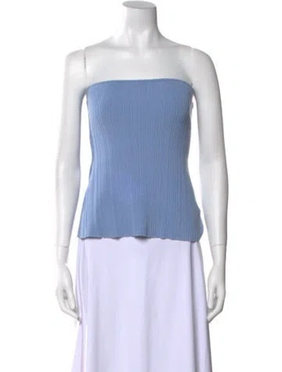 Pre-owned Anna Quan Strapless Top In Blue