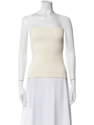 Pre-owned Anna Quan Strapless Top In Neutral