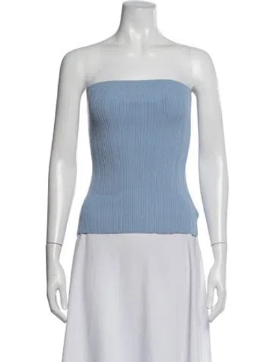 Pre-owned Anna Quan Strapless Top W/ Tags In Blue